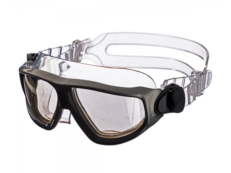 Плавательные очки-полумаска ist argo , прозрачный силикон, дымчатые линзы