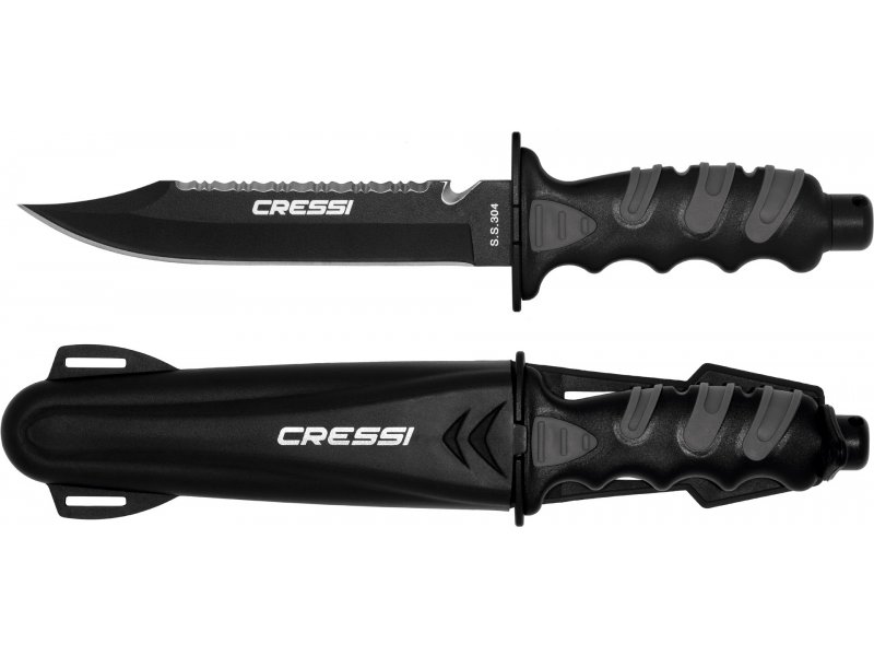 Нож cressi giant длина 30 см / лезвие 17.8 см