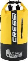 Герморюкзак CRESSI с карманом на молнии Premium BACK PACK, черный/желтый, 20 литров, Cressi