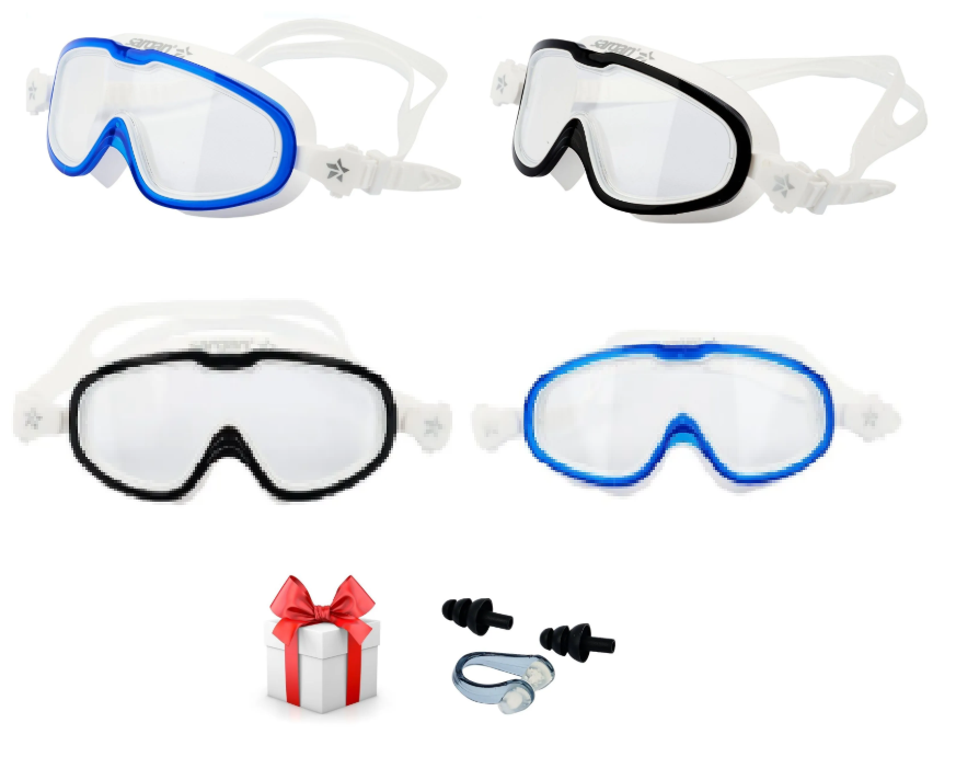 Очки САРГАН "СТАРТ" для плавания, белый силикон