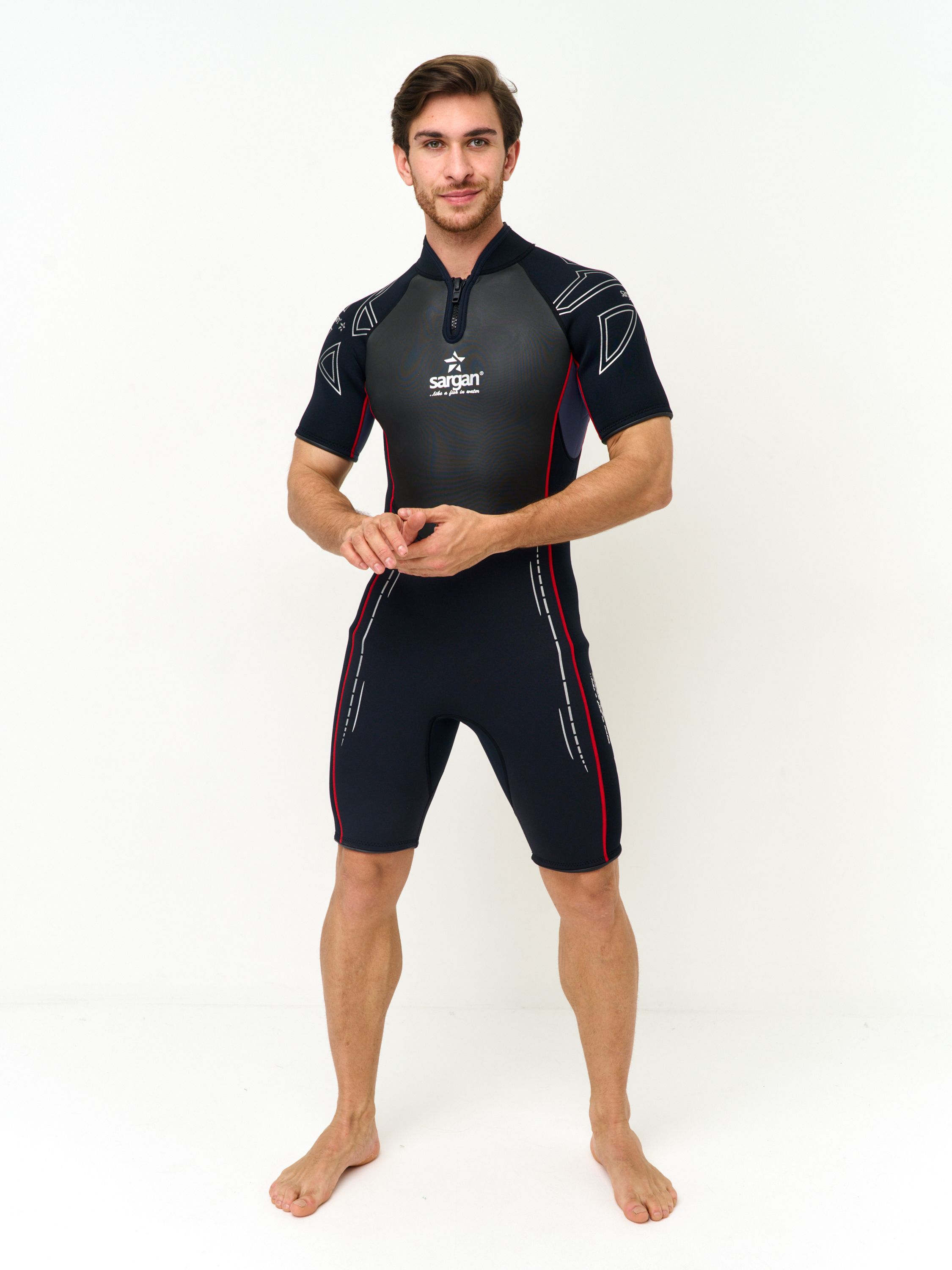 Гидрокостюм "NERO 2.0" Shorty men 3 mm красная отстрочка