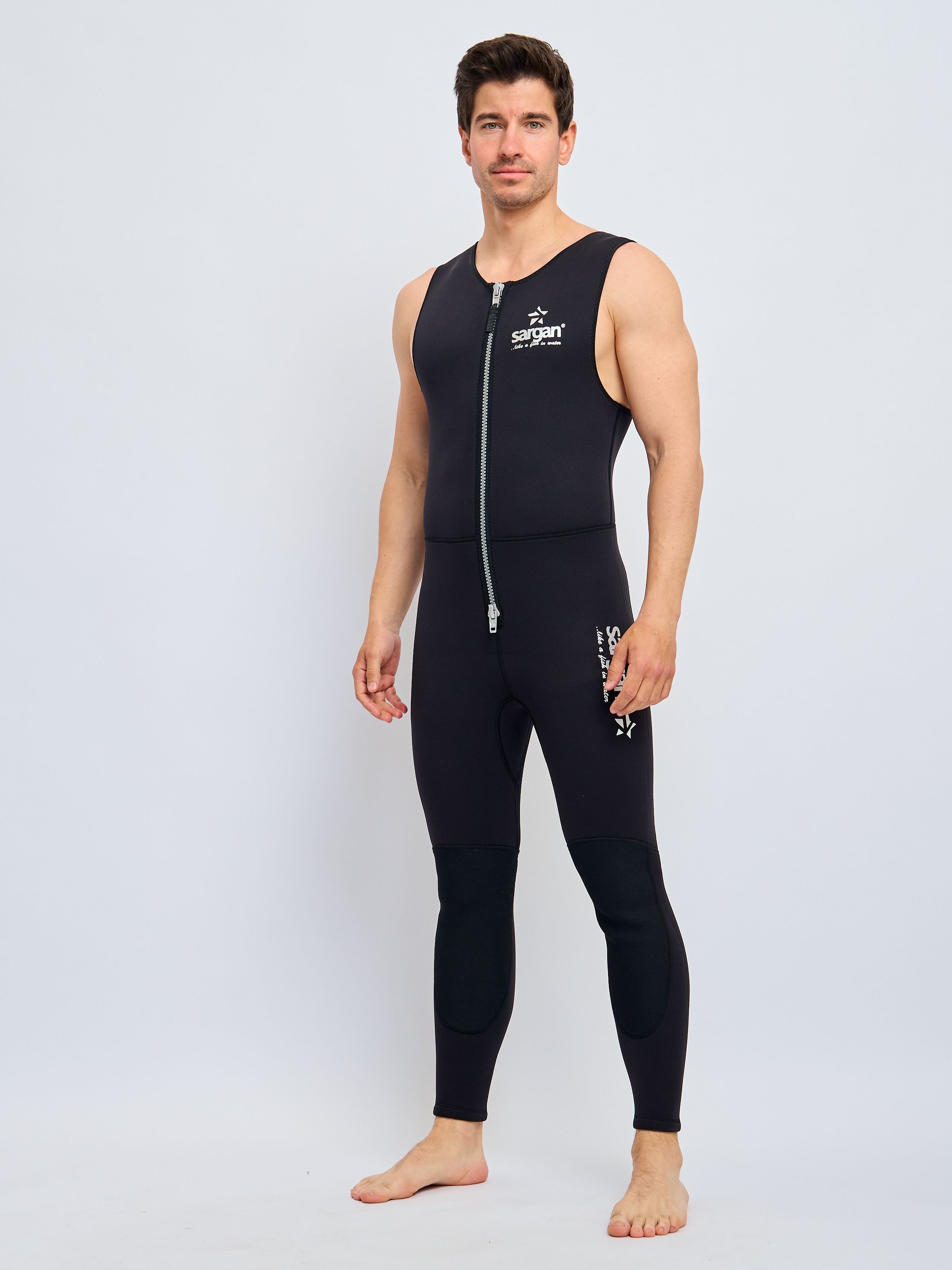 Комбинезон для серфинга и сплава SARGAN "БРАВО" мужской, черный 3мм