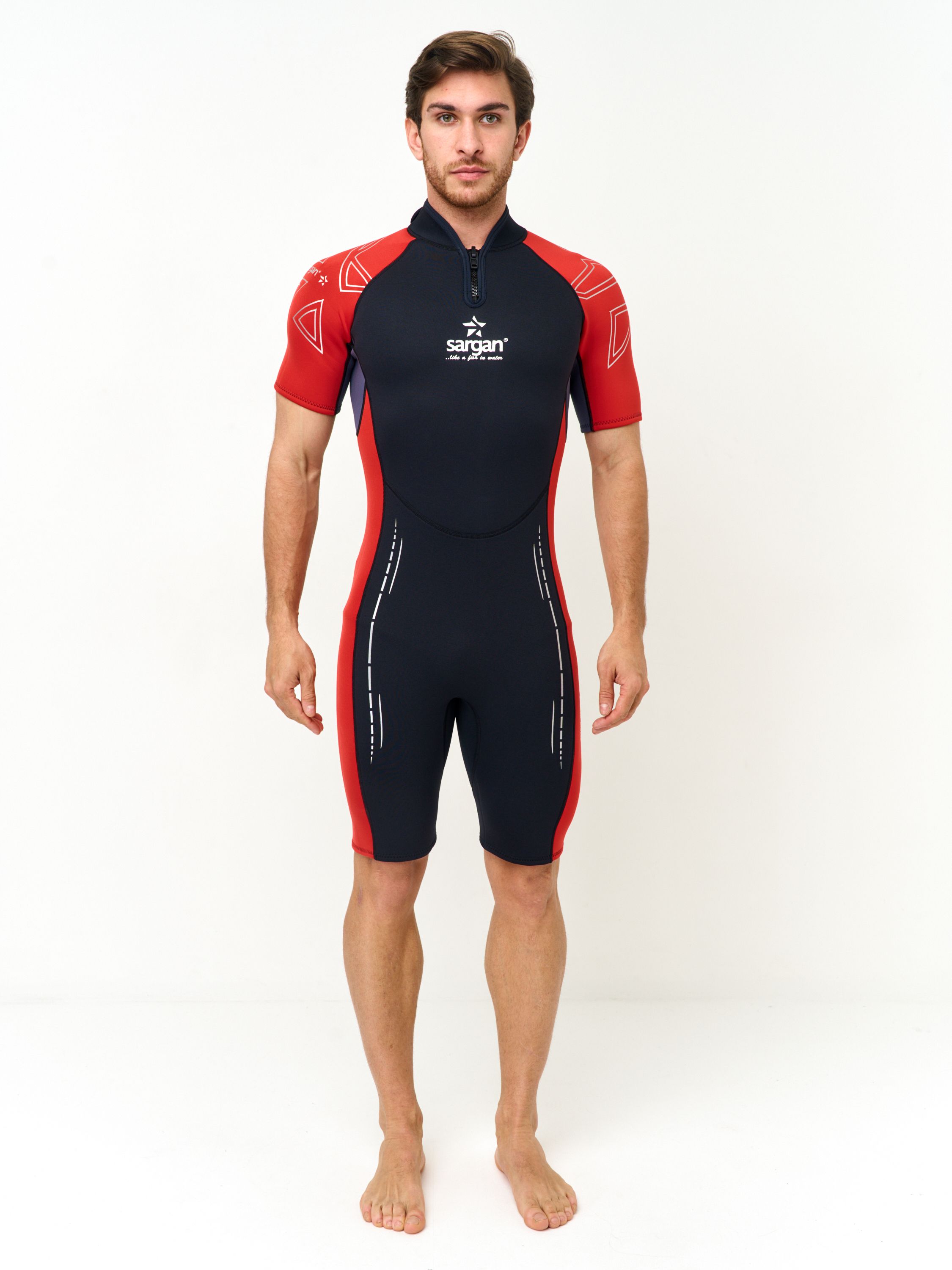 Гидрокостюм "NERO 2.0" Shorty men 2 mm черный/красный