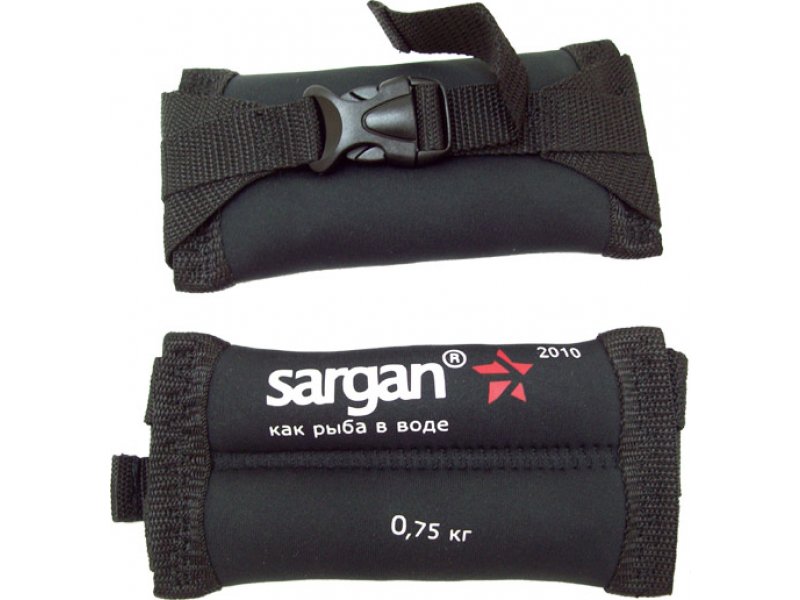 Груза ножные мягкие sargan донгуз 0,75 кг, 2мм, неопрен-нейлон черный, баласт-pb.