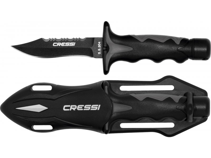 Нож cressi predator длина 18 см / лезвие 8.6 см