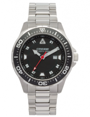 Часы Cressi MANTA WATCH 100m с браслетом из нерж.стали, серебристый