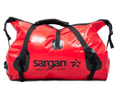 Гермо-сумка САРГАН "КАПЛЯ", 100% герметичный вход, длина 90 см  объем 95 л. красная