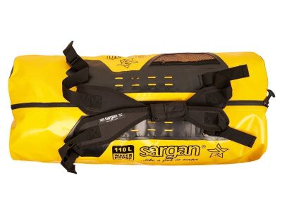 Гермо-Сумка-Рюкзак САРГАН "ПРОГРЕССОР 80.0" Герметичная молния 100%, вкладыш, желтый-черный, 80л