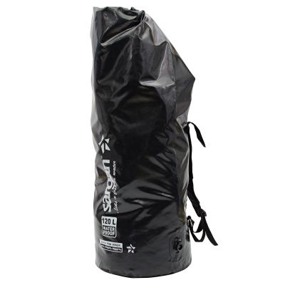 Герморюкзак САРГАН "ХАБАР-120", черный, с клапаном слива-поддува,120 Л