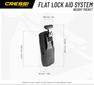 R Cressi Система помощи с одним грузовым карманом для жилетов AQUARIDE ELIT/BLACK JAK Cressi
