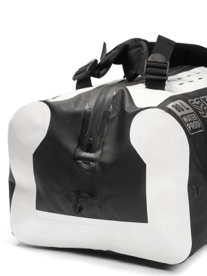 Гермо-Сумка-Рюкзак САРГАН "ПРОГРЕССОР 80.0" Герметичная молния 100%, вкладыш, черный-белый, 80л