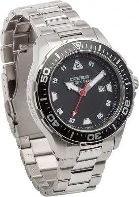 Часы Cressi MANTA WATCH 100m с браслетом из нерж.стали, серебристый