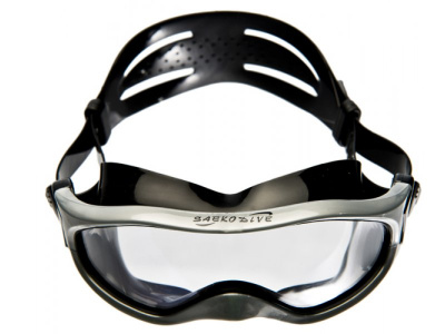 Плавательные очки saekodive монолинза, для плавания, черный силикон