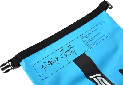 Герморюкзак CRESSI с карманом на молнии Premium BACK PACK, черный/светло-голубой, 20 литров, Cressi