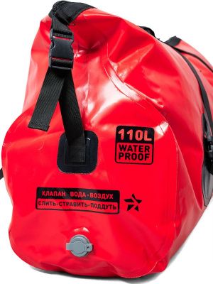 Гермо-сумка САРГАН "КАПЛЯ", 100% герметичный вход, длина 100 см объем 110 л. красная