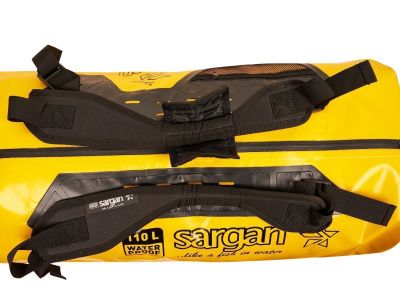 Гермо-Сумка-Рюкзак САРГАН "ПРОГРЕССОР 80.0" Герметичная молния 100%, вкладыш, желтый-черный, 80л
