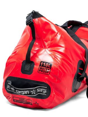 Гермо-сумка САРГАН "КАПЛЯ", 100% герметичный вход, длина 100 см объем 110 л. красная