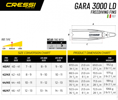Ласты GARA 3000 LD Cressi