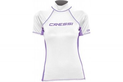 Футболка из лайкры с коротким рукавом RASH GUARD жен. белая Cressi