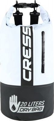Герморюкзак CRESSI с карманом на молнии Premium BACK PACK, черный/белый, 20 литров, Cressi