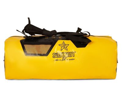 Гермо-Сумка-Рюкзак САРГАН "ПРОГРЕССОР 80.0" Герметичная молния 100%, вкладыш, желтый-черный, 80л