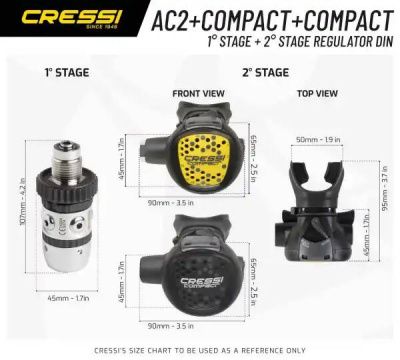 Регулятор AC2 COMPACT DIN + Октопус COMPACT Cressi