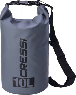 Гермомешок CRESSI с лямкой DRY BAG  серый 10 литров, Cressi