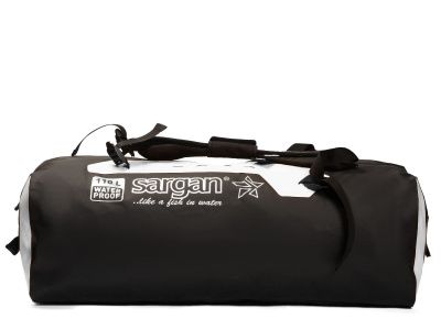 Гермо-Сумка-Рюкзак САРГАН "ПРОГРЕССОР 110.0" Герметичная молния 100%, вкладыш, черный-белый, 110л
