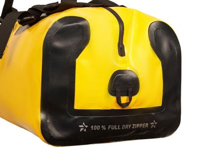Гермо-Сумка-Рюкзак САРГАН "ПРОГРЕССОР 80.0" Герметичная молния 100%, вкладыш, желтый-черный, 80л