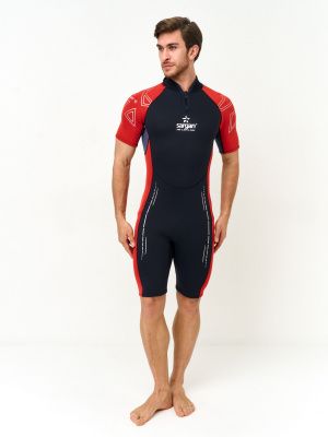 Гидрокостюм "NERO 2.0" Shorty men 2 mm черный/красный
