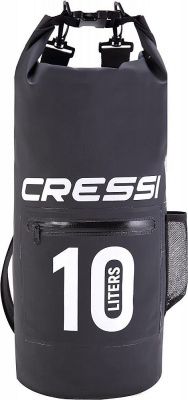 Гермомешок CRESSI с карманом на молнии, DRY BAG, черный 10 литров, Cressi