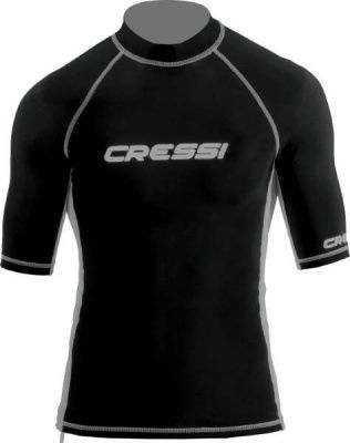 Футболка из лайкры с коротким рукавом RASH GUARD муж. черная Cressi