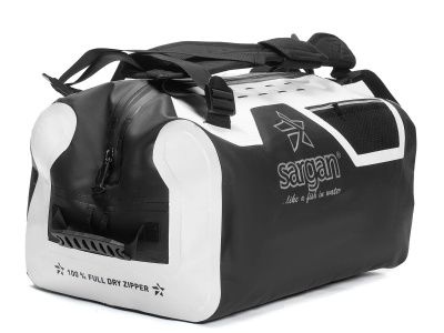 Гермо-Сумка-Рюкзак САРГАН "ПРОГРЕССОР 80.0" Герметичная молния 100%, вкладыш, черный-белый, 80л