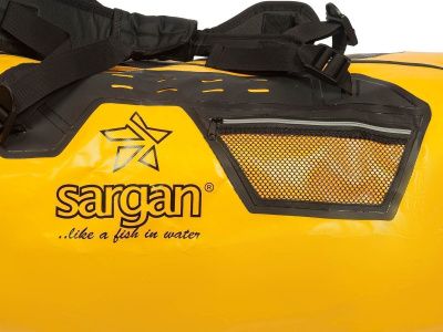 Гермо-Сумка-Рюкзак САРГАН "ПРОГРЕССОР 80.0" Герметичная молния 100%, вкладыш, желтый-черный, 80л