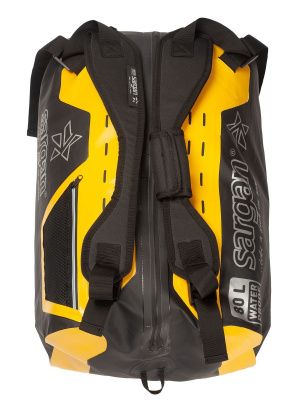 Гермо-Сумка-Рюкзак САРГАН "ПРОГРЕССОР 80.0" Герметичная молния 100%, вкладыш, черный-желтый, 80л