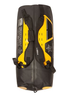 Гермо-Сумка-Рюкзак САРГАН "ПРОГРЕССОР 110.0" Герметичная молния 100%, вкладыш, черный-желтый, 110л