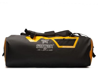 Гермо-Сумка-Рюкзак САРГАН "ПРОГРЕССОР 110.0" Герметичная молния 100%, вкладыш, черный-желтый, 110л
