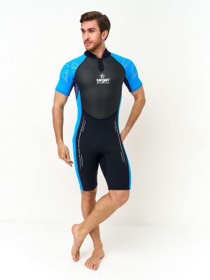Гидрокостюм "NERO 2.0" Shorty men 3 mm черный/св.синий