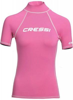 Футболка из лайкры с коротким рукавом RASH GUARD жен-розовая Cressi