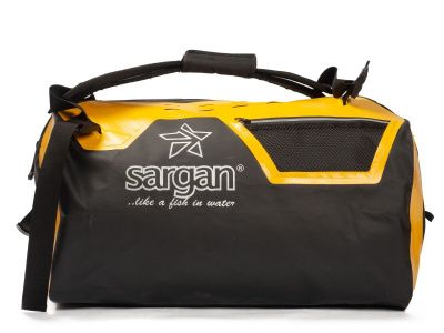 Гермо-Сумка-Рюкзак САРГАН "ПРОГРЕССОР 80.0" Герметичная молния 100%, вкладыш, черный-желтый, 80л