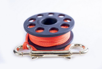 Катушка с линем 15 метров, с линем и стальным карабином ProBlue
