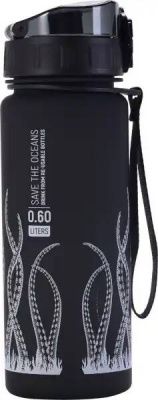 Бутылка для воды H2O FROSTED OCTOPUS 600 мл., черная Cressi