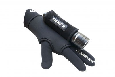 Держатель подводного фонаря "СПРУТ  2.0" ПОЛУПЕРЧАТКА черная, SARGAN