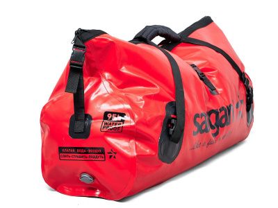 Гермо-сумка САРГАН "КАПЛЯ", 100% герметичный вход, длина 90 см  объем 95 л. красная