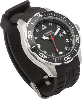 Часы Cressi MANTA WATCH 100m BLACK BLACK SILVER CASE