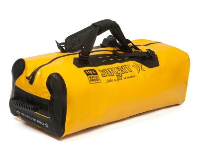 Гермо-Сумка-Рюкзак САРГАН "ПРОГРЕССОР 110.0" Герметичная молния 100%, вкладыш, желтый-черный, 110л