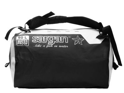 Гермо-Сумка-Рюкзак САРГАН "ПРОГРЕССОР 80.0" Герметичная молния 100%, вкладыш, черный-белый, 80л