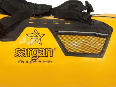 Гермо-Сумка-Рюкзак САРГАН "ПРОГРЕССОР 110.0" Герметичная молния 100%, вкладыш, желтый-черный, 110л