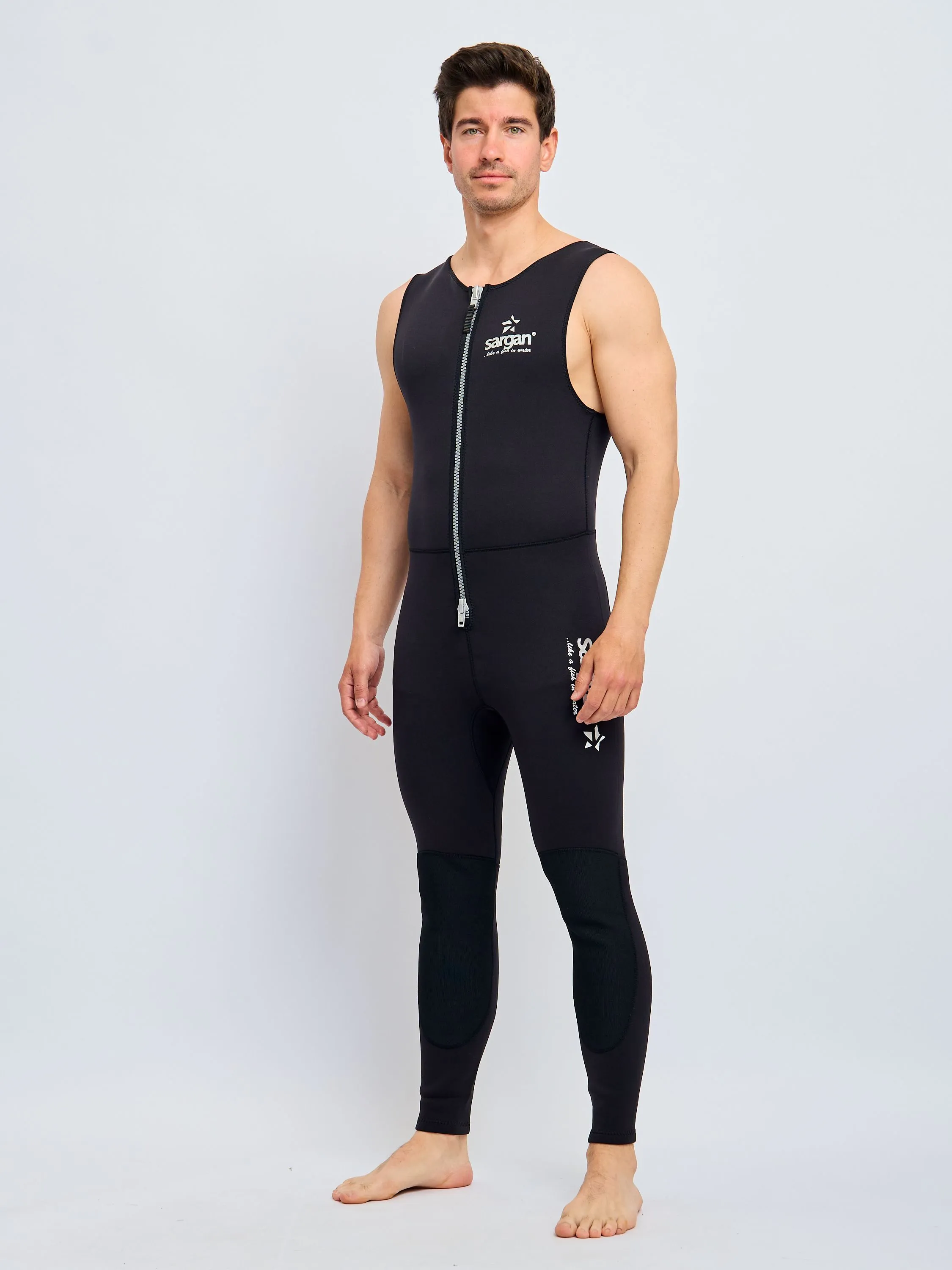 Комбинезон для серфинга и сплава SARGAN "БРАВО" мужской, черный 2мм