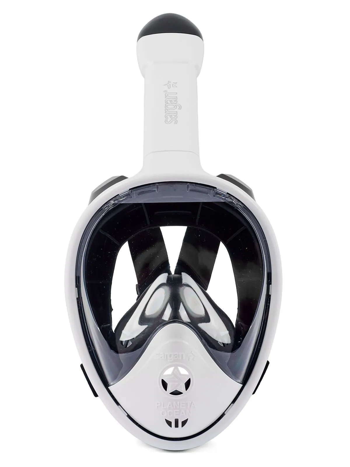 Маска полнолицевая САРГАН "ПЛАНЕТА ОКЕАН 2.0" цвет белый/черный Sargan